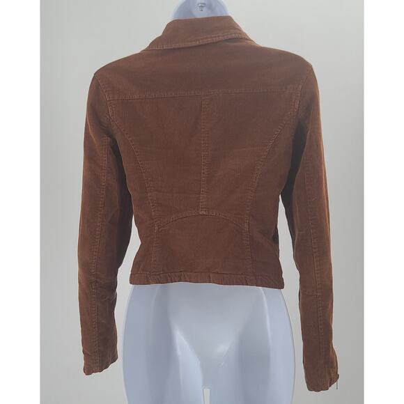 Ten Sixty Sherman ladies moto corduroy retro vibes jacket brown Size xs Hippie - Picture 2 of 10